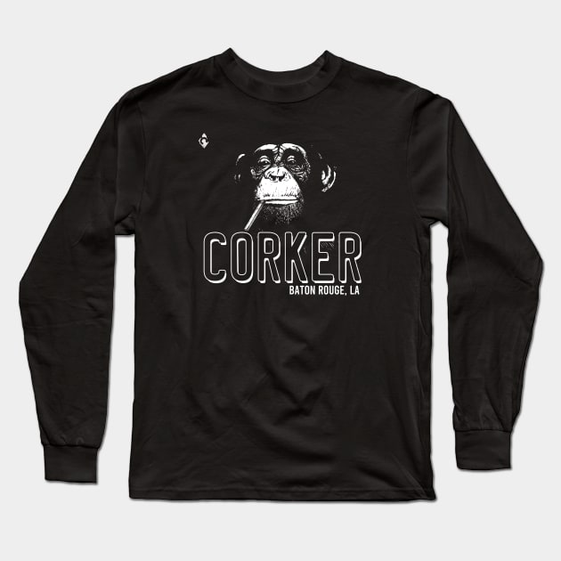 Corker - Smoking Ape Long Sleeve T-Shirt by The Most Magical Place On Shirts